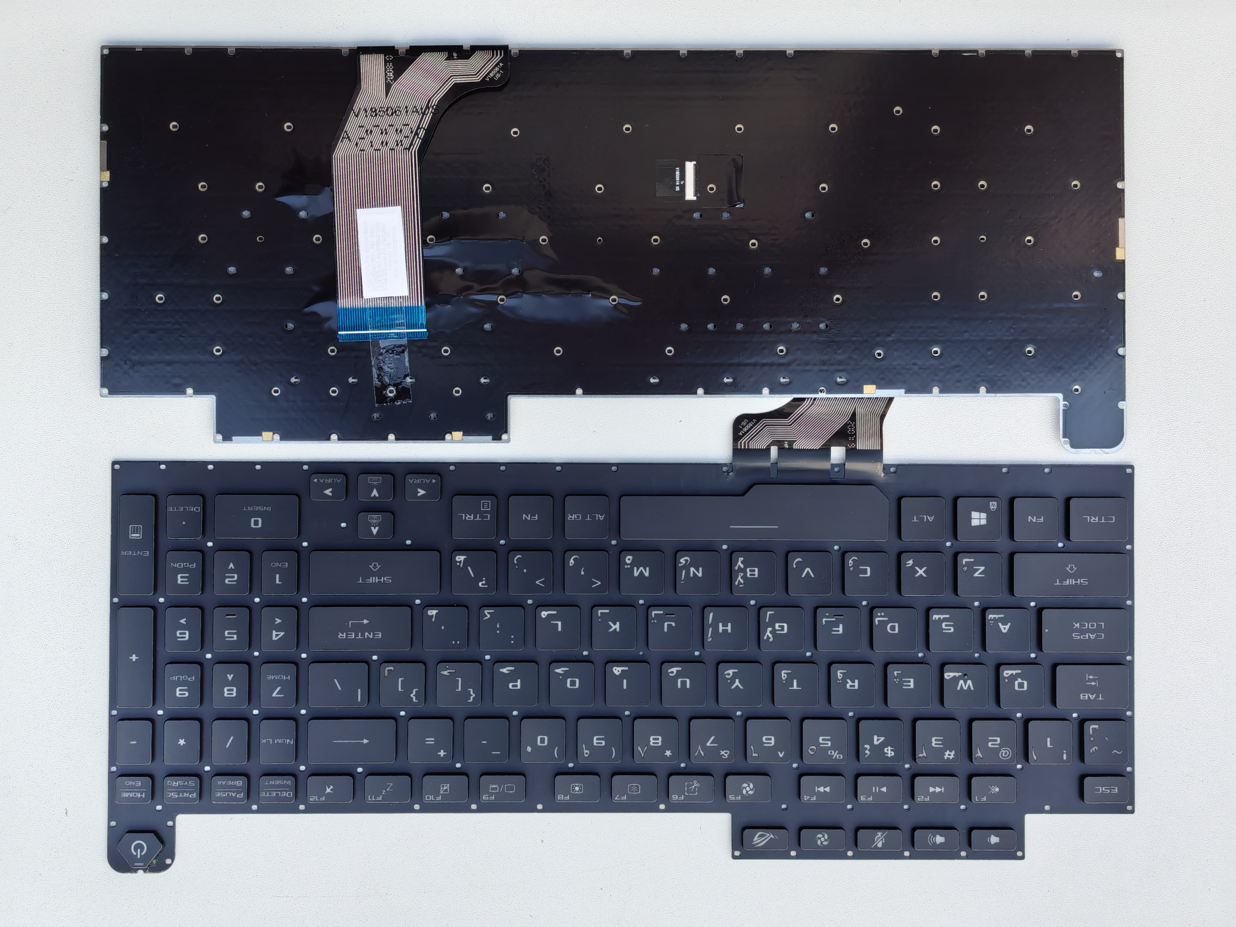 Picture of New Replacement Laptop Keyboard For ASUS G731 RGB colorful backlight BLACK Backlit AR Layout